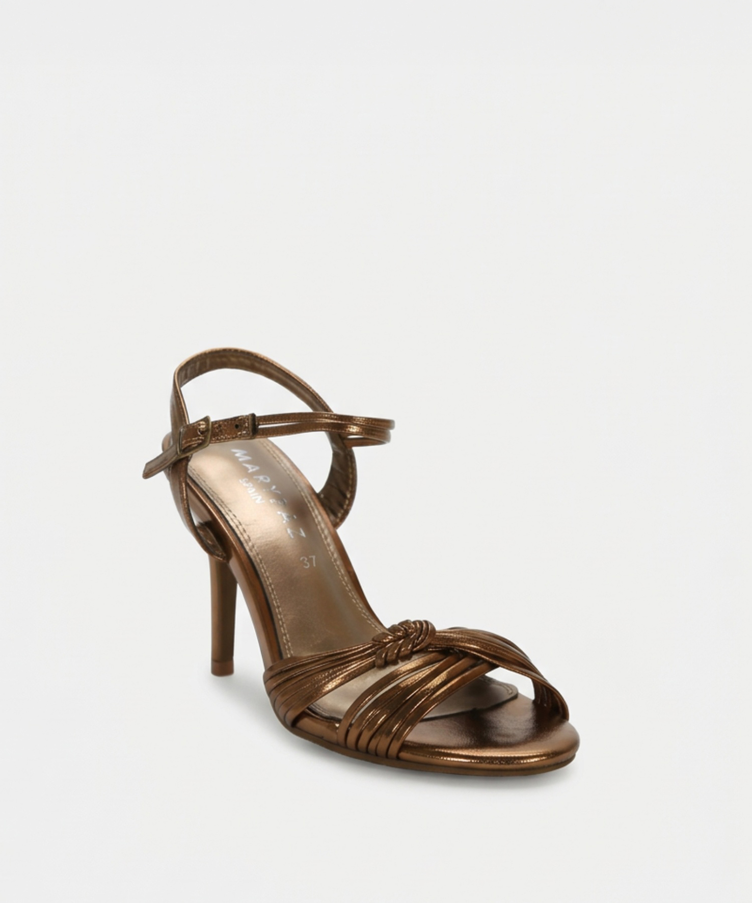 Sandalia tac&oacute;n tiras nudo image number null